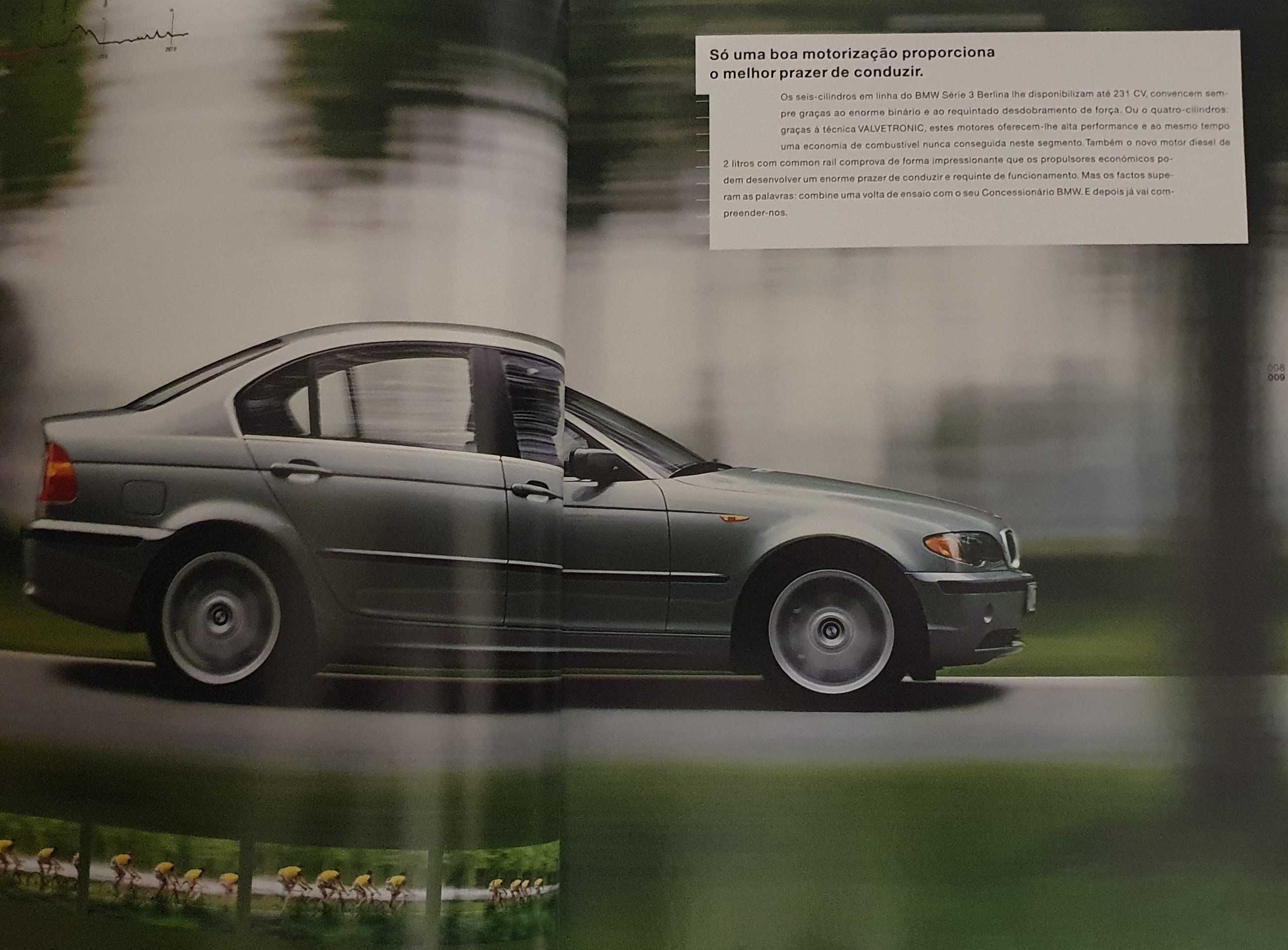 Catálogo do automóvel BMW Série 3 Berlina - original - Ano 2002