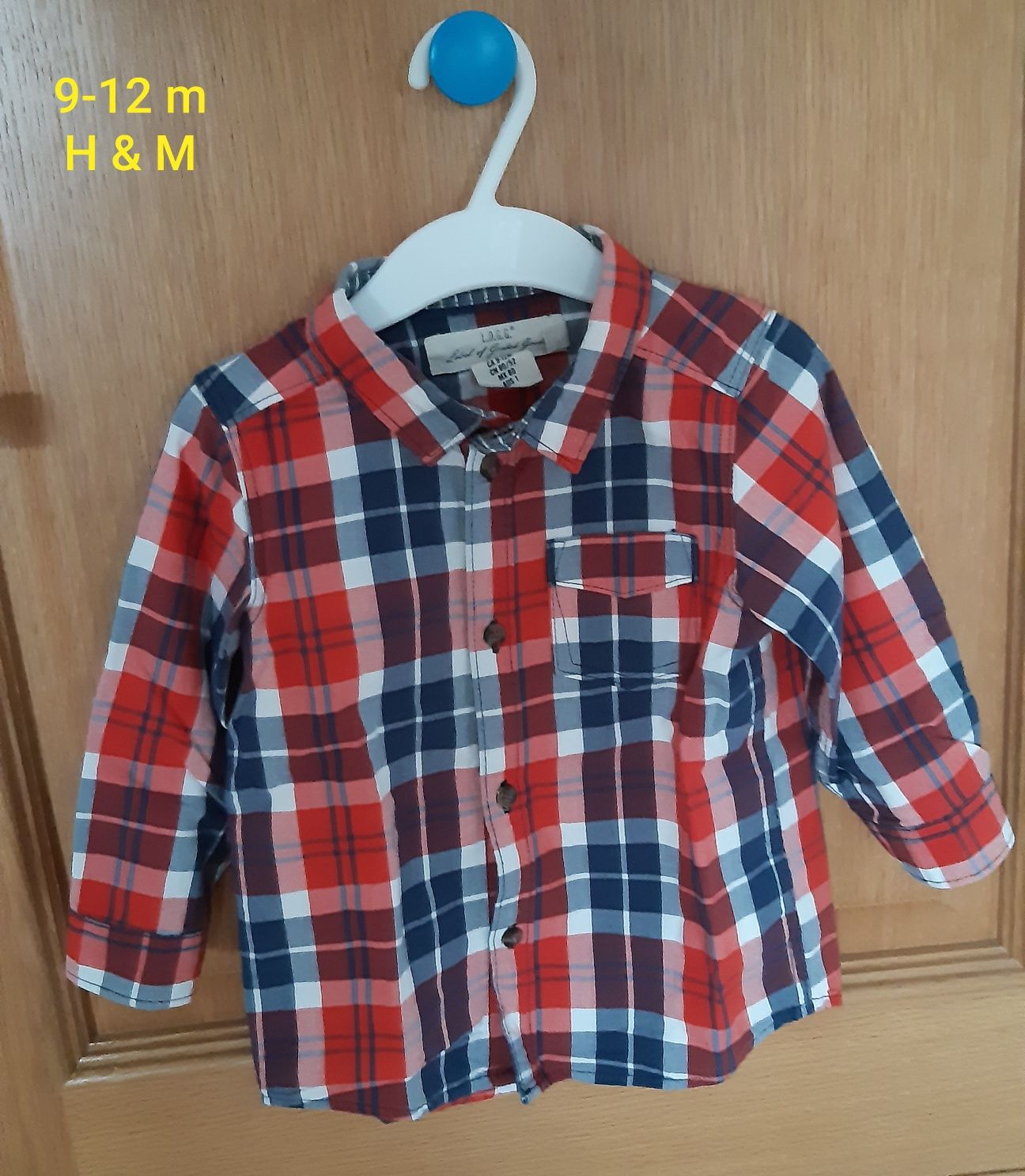 Conjunto calças de ganga e camisa, H & M, 9/12 meses