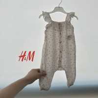 Муслиновый песочник H&M 74 (6-9 мес) , муслиновый комбинезон