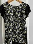 Czarna bluzka w kwiaty Orsay M / floral black tshirt S M casual