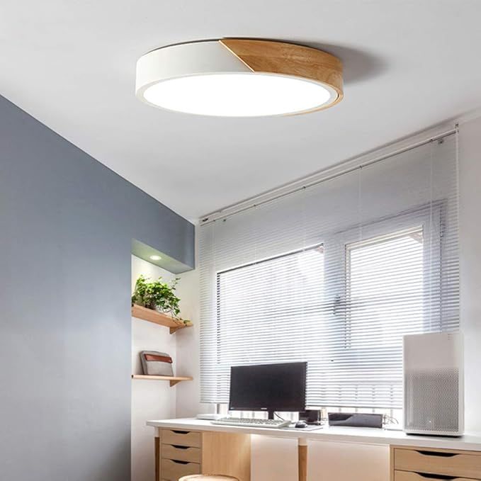 Minifair Okrągła Lampa LED 40 cm – Trójkolorowe Oświetlenie Sufitowe