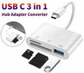 Type-C USB Hub 3 в 1 -> USB-A 3.0, SD, microSD
