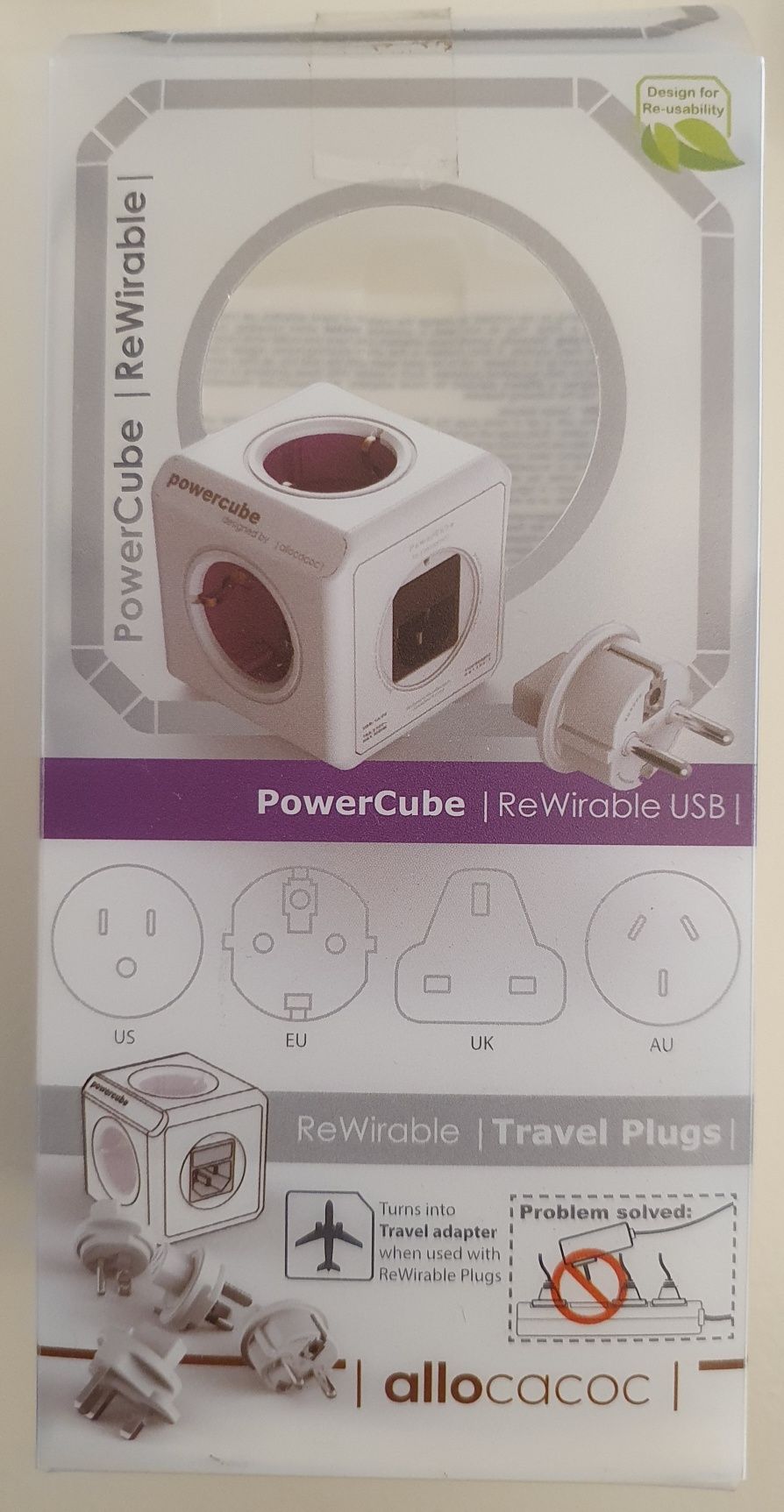 Adaptador de viagem POWERCUBE (ReWirable USB)
