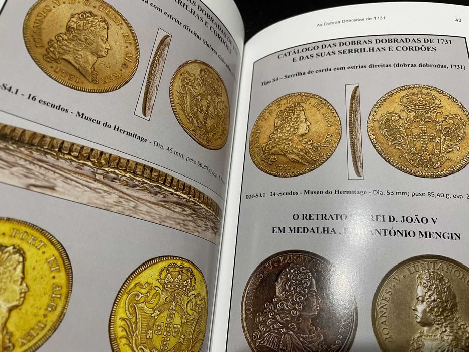 Numismatica - As Dobras Dobradas de D. João V de 1731 - AM Trigueiros