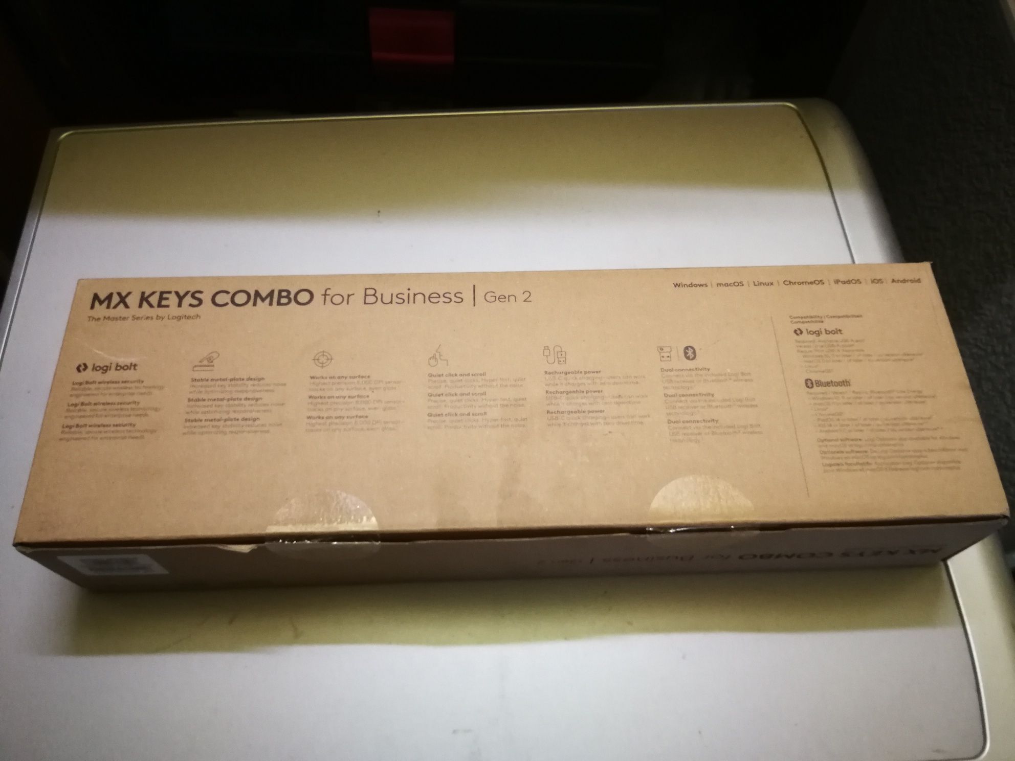 Nowy zestaw klawiatura + mysz Logitech Mx keys Combo for business ge