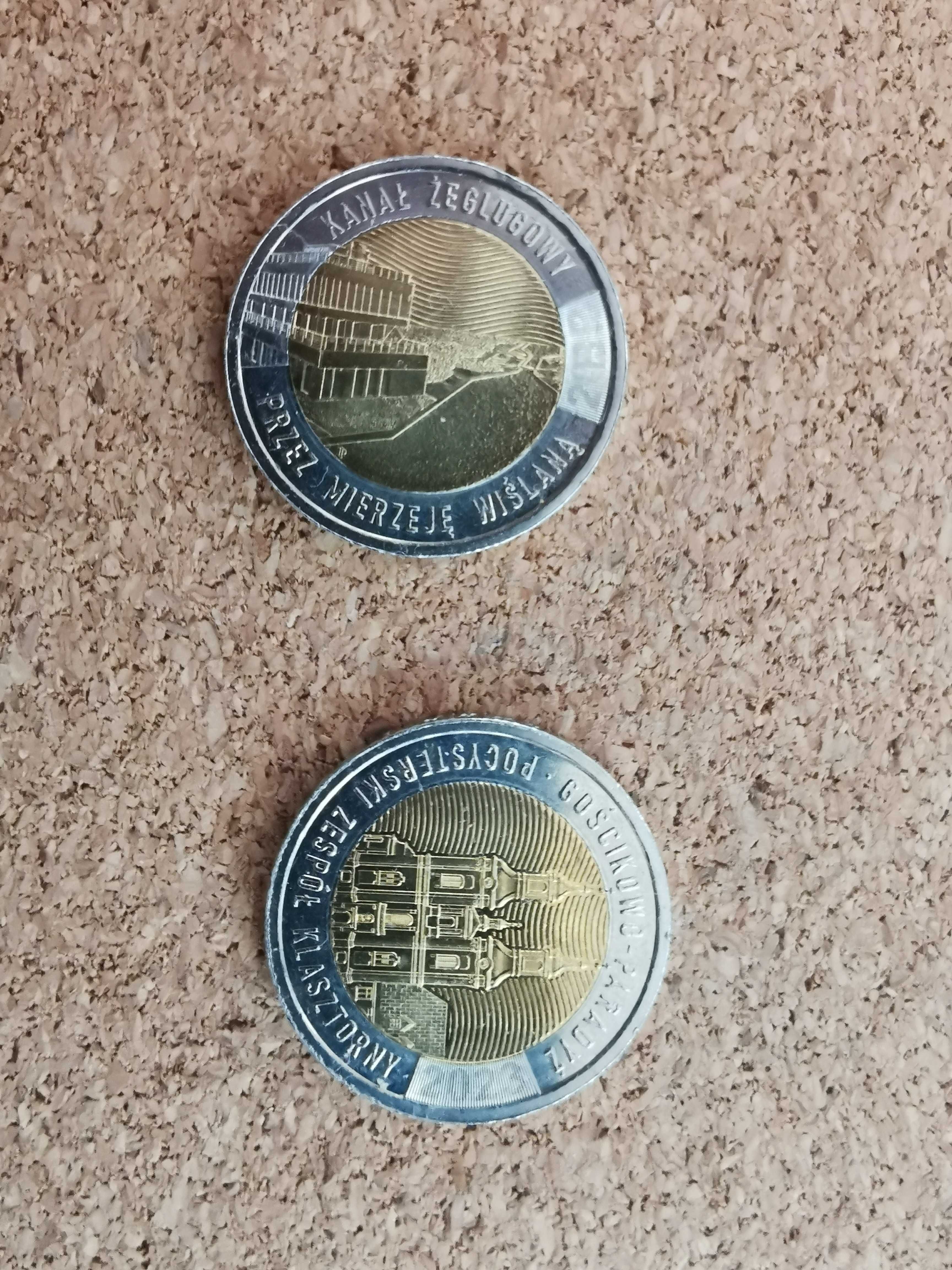2 x monety pięciozłotowe