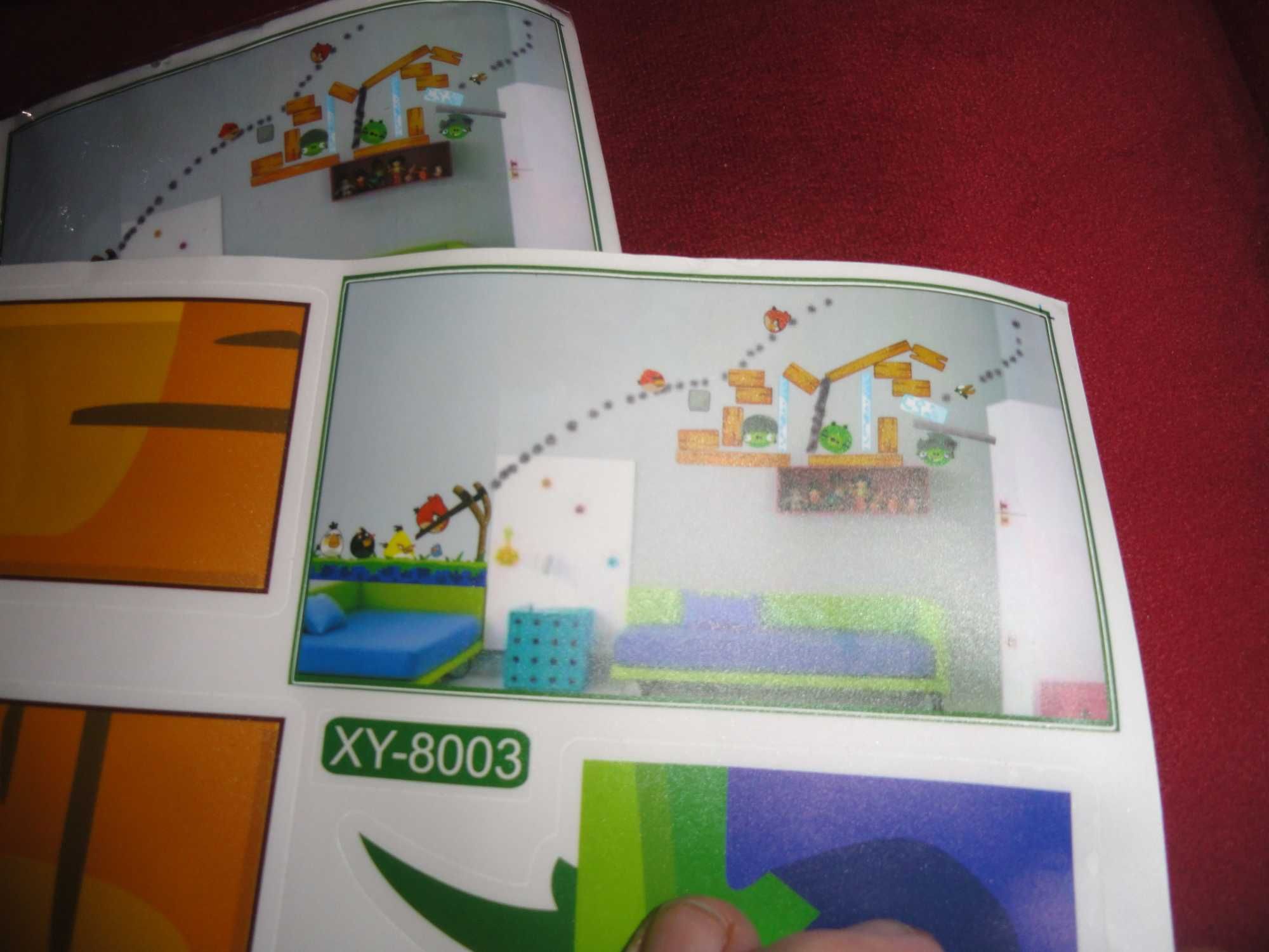 tapeta ścienna Angry Birds samoprzylepna ozdoba pokoju dziecięcego