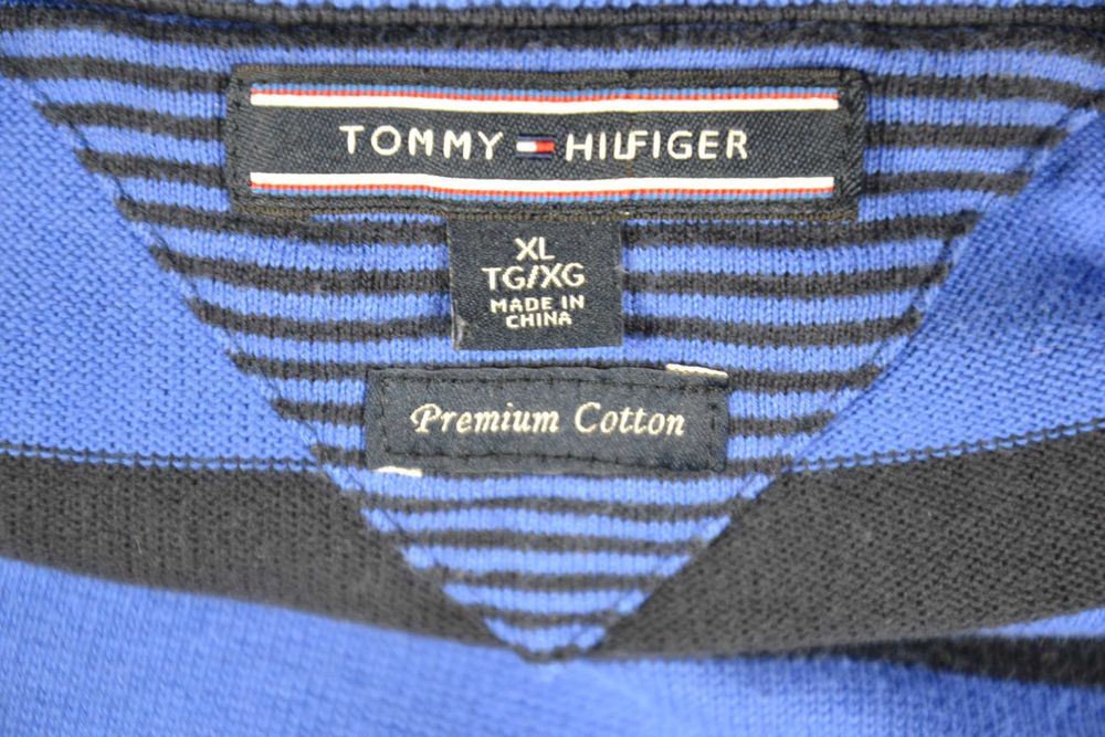 TOMMY HILFIGER Premium Cotton Sweter Męski XL Oryginalny Bawełna