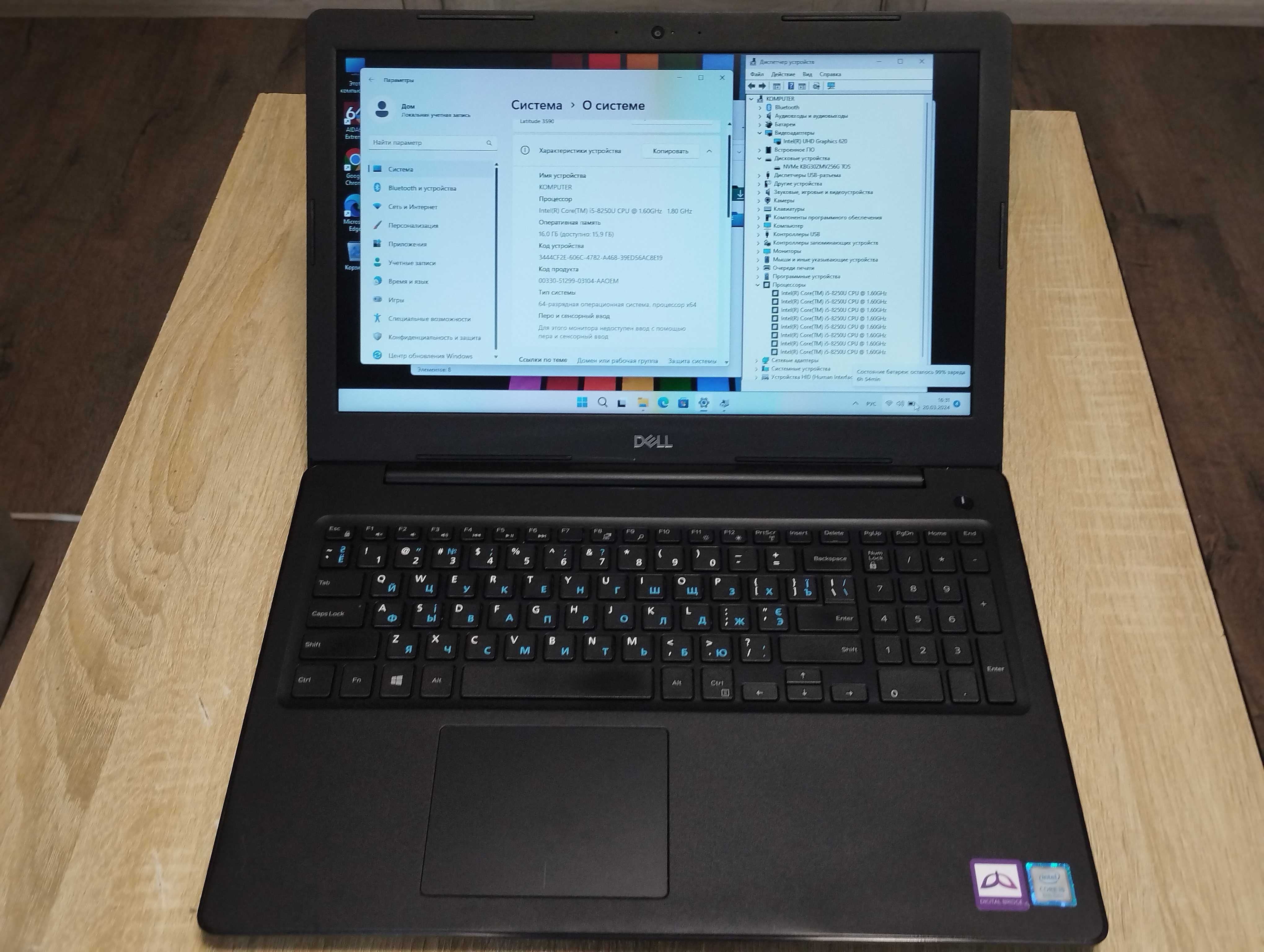 Ноутбук Dell Latitude 3590, 8 Ядер i5-8250U,ОЗУ DDR4 16GB,SSD 256G США