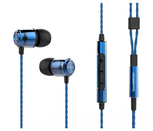 Słuchawki dokanałowe SOUNDMAGIC E50C Niebiesko-czarne