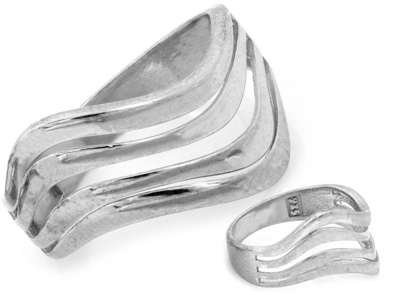 Pierścionek Srebro925 Rodowany R17