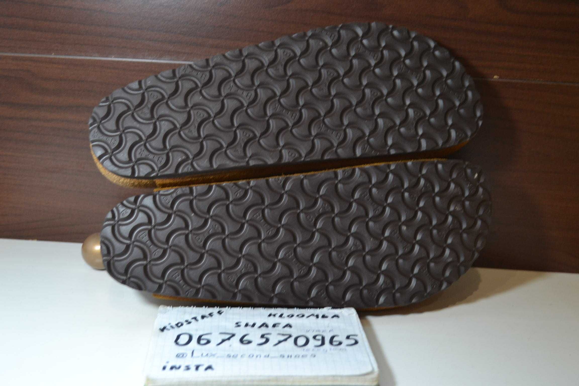 birkenstock 45-46р шлепанцы кожаные оригинал мужские