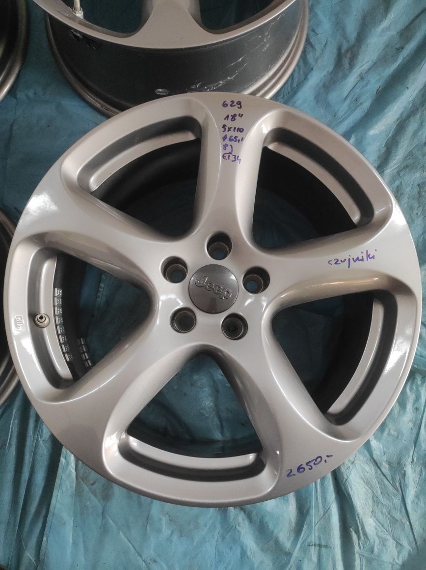 629 Felgi aluminiowe JEEP R18 5x110 otwór 65 NOWE