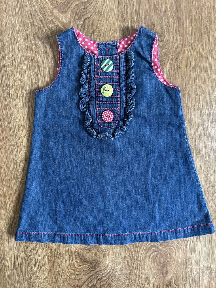 Sukienka Jeansowa Dziewczęca 62 cm