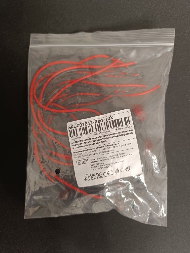 Luzes camião - 10 pçs 3/4 "led luzes de marcação laterais clareza
f