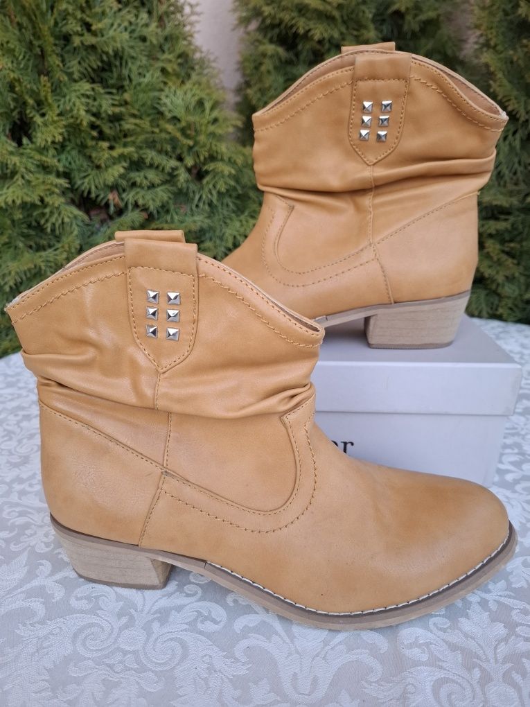 Botki wiosenne rozm.39. Kolor Camel