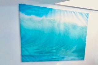 Grande arte de parede do Ondas.  Large Ocean Wave Wall Art on Canvas.