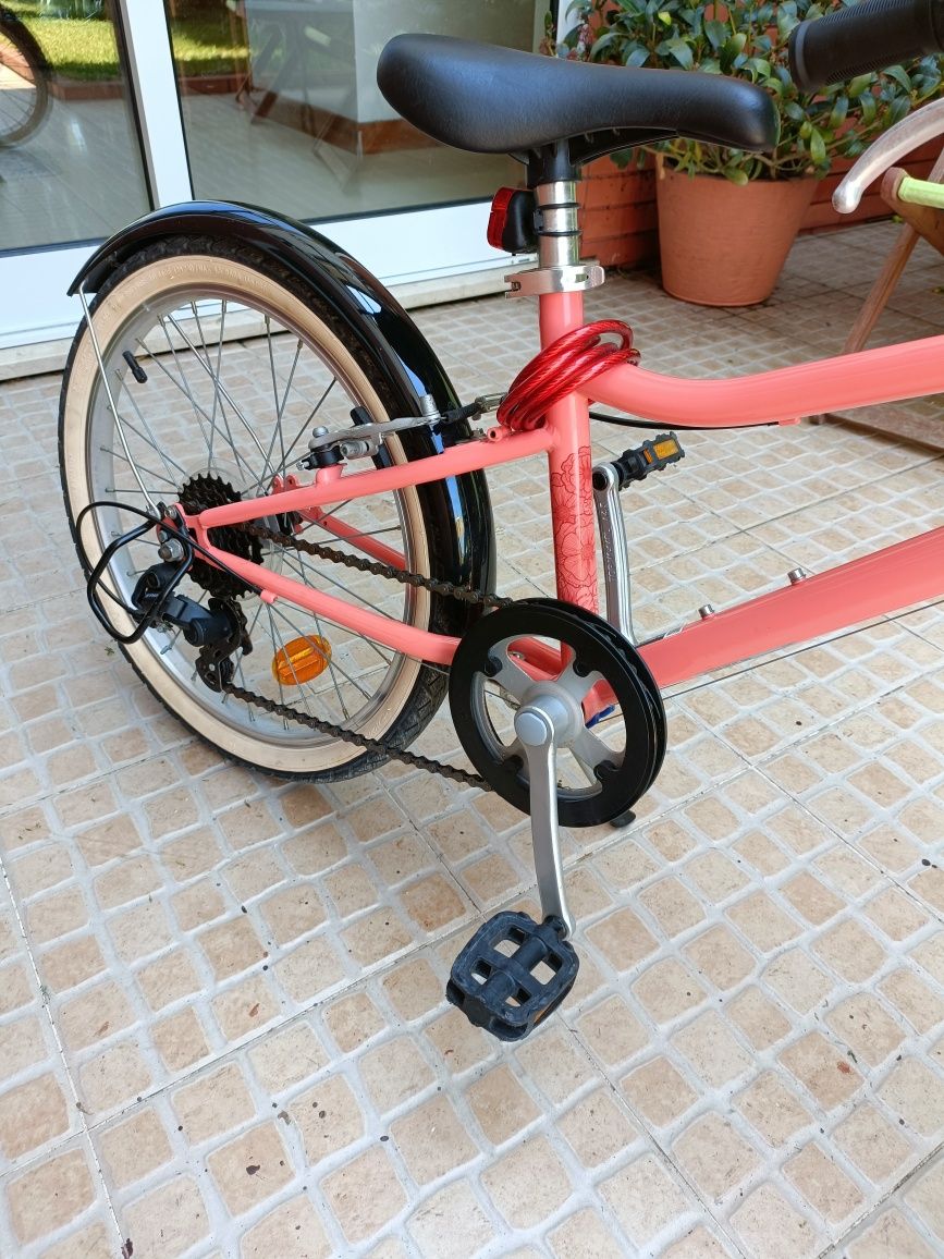 Bicicleta Infantil Roda 20 - Cor Salmão-Excelente Estado!