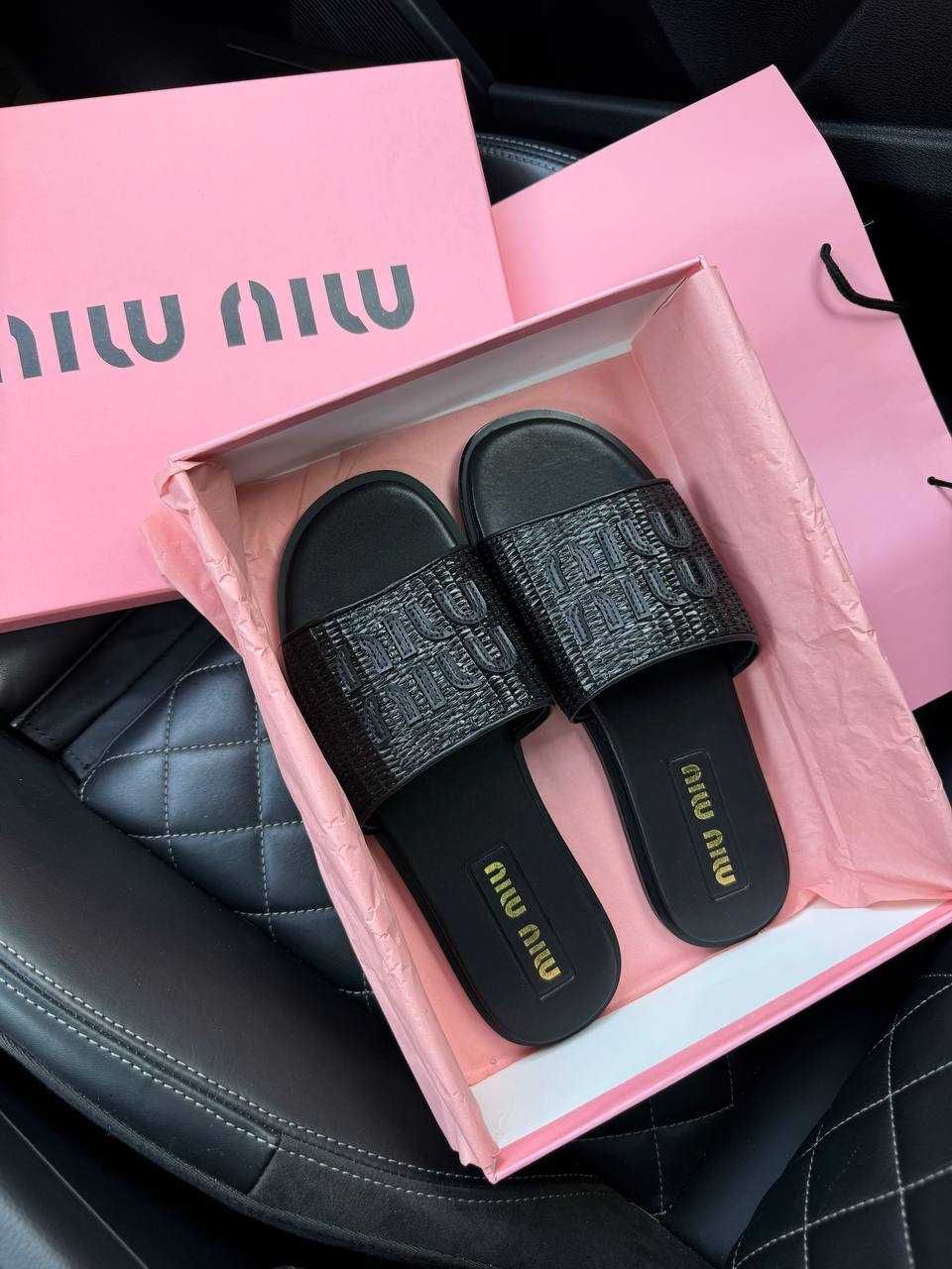 Женские Летние тапки Миу Миу Miu Miu