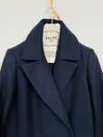 Massimo Dutti granatowy płaszcz L