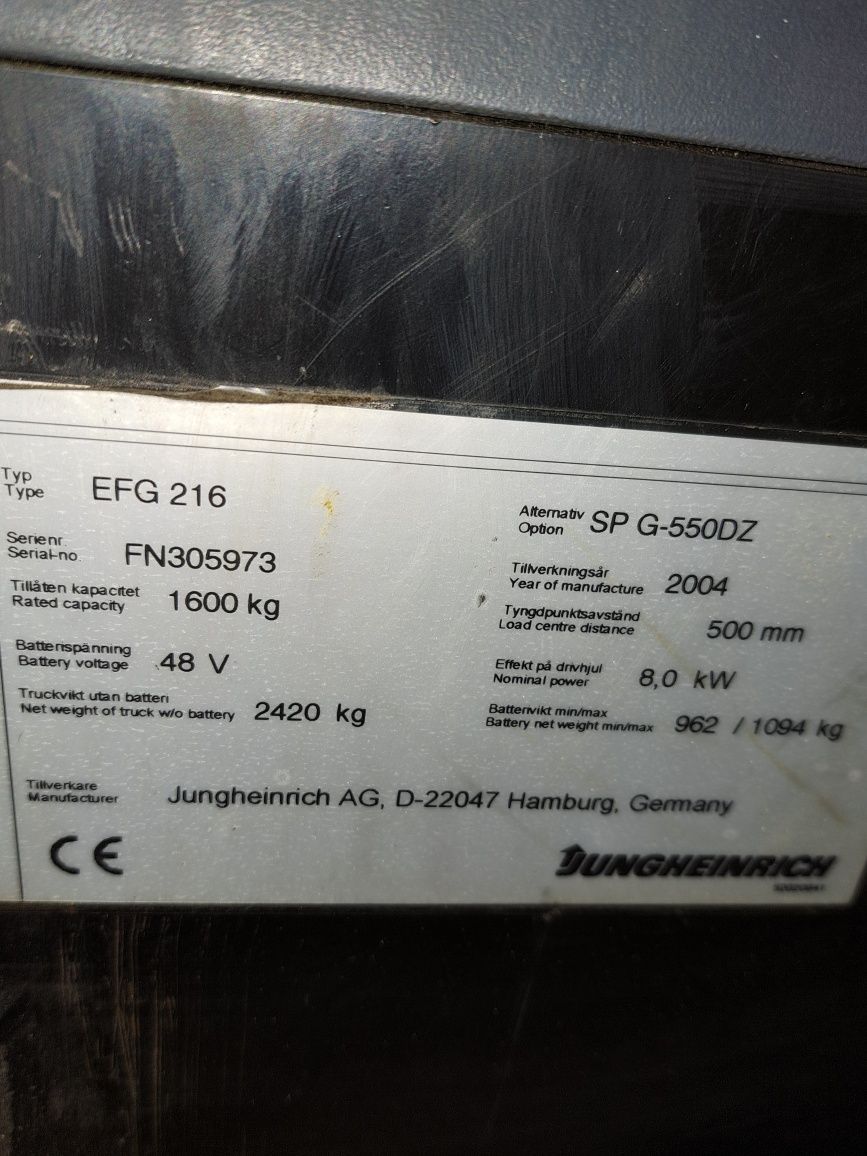 Wózek widłowy elektryczny Jungheinrich trplex
