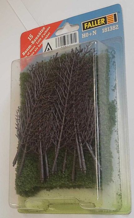 Drzewka drzewa do samodzielnego montażu 15cm Faller 181382 opak 15 szt