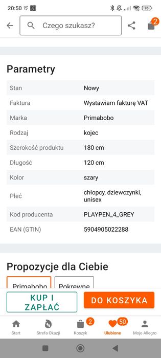 Kojec Primabobo 120x180