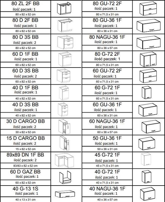 Modułowe meble kuchenne Vigo 260cm matera grafit stwórz własną kuchnię