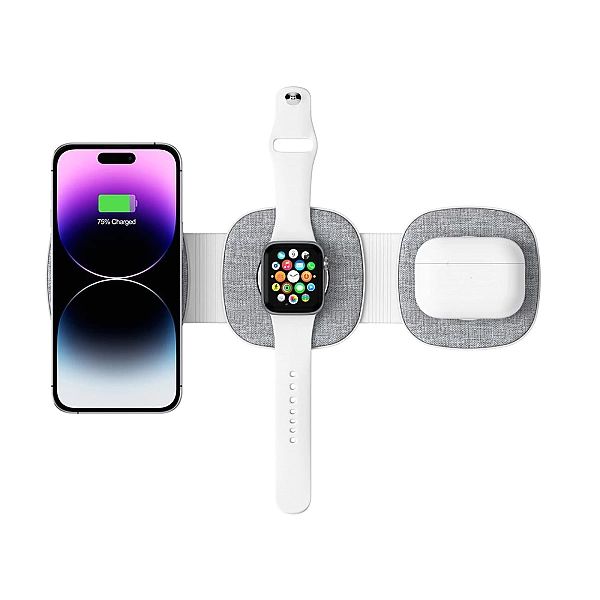 Tech-Protect Qi15W-A32/3In1 Magnetic Magsafe Wireless Charger Grey