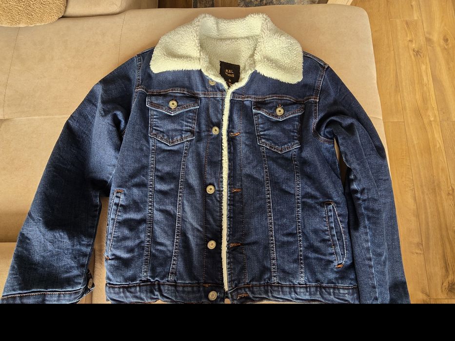 Kurtka męska jeansowa ocieplana r.m