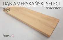 Stopnie dąb amerykański select lite 900x300x30