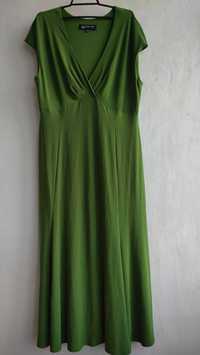 Зеленое летнее платье на размер 50-52