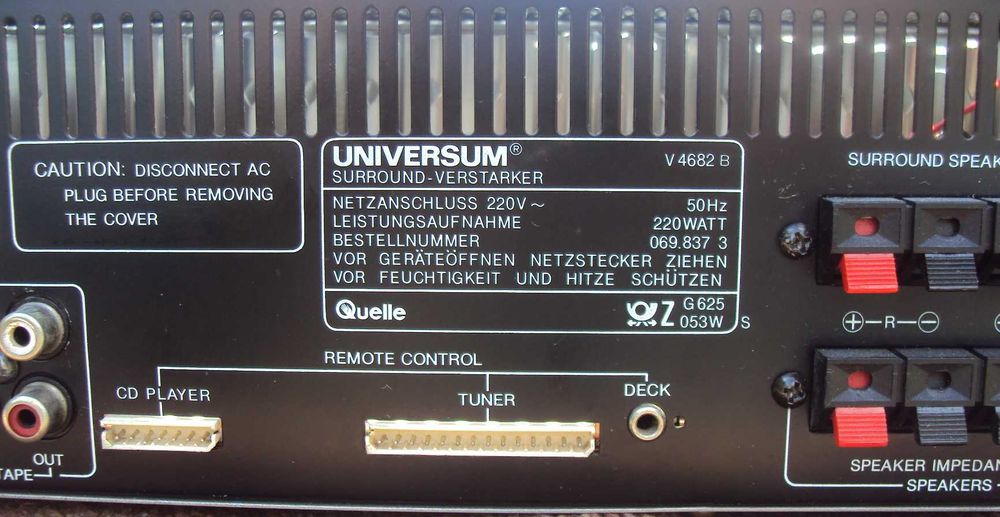 UNIVERSUM  усилитель под ремонт востановление