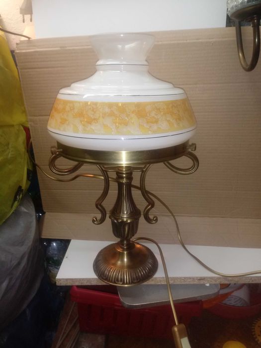 Duże lampy retro stołowo - gabinetowe a'la naftowe