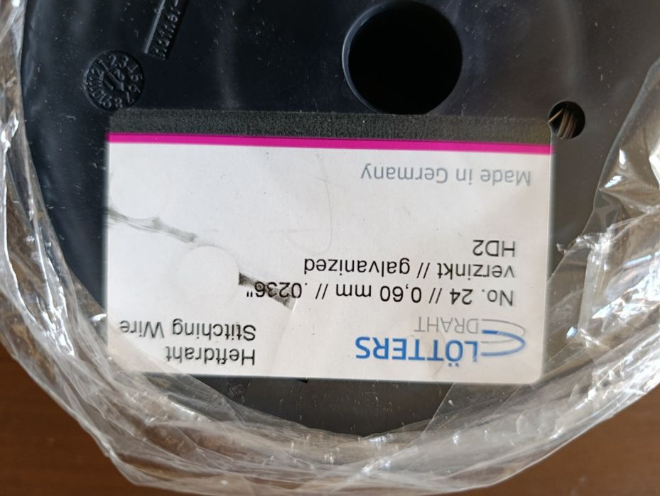 Drut do zszywarki do szycia okrągły LOTTERS 0,6 mm galwanizowany