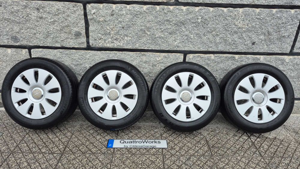 4 Jantes ORIGINAIS AUDI R16" 5x112 Et42 7J Ref: 8E0601,025AE com Pneus
