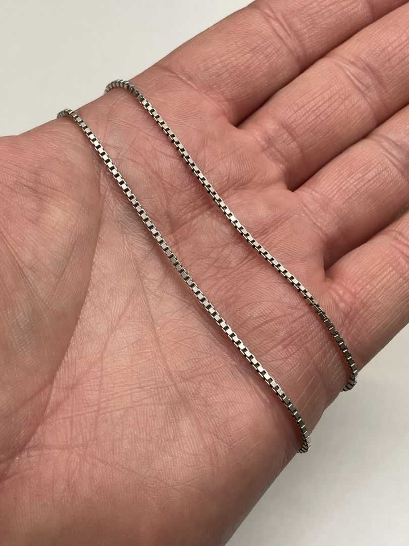 Srebrny Łańcuszek po 1963 roku - Kostka - 5,80g - PRL - VINTAGE