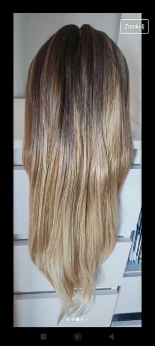 Peruka 70cm sombre blond