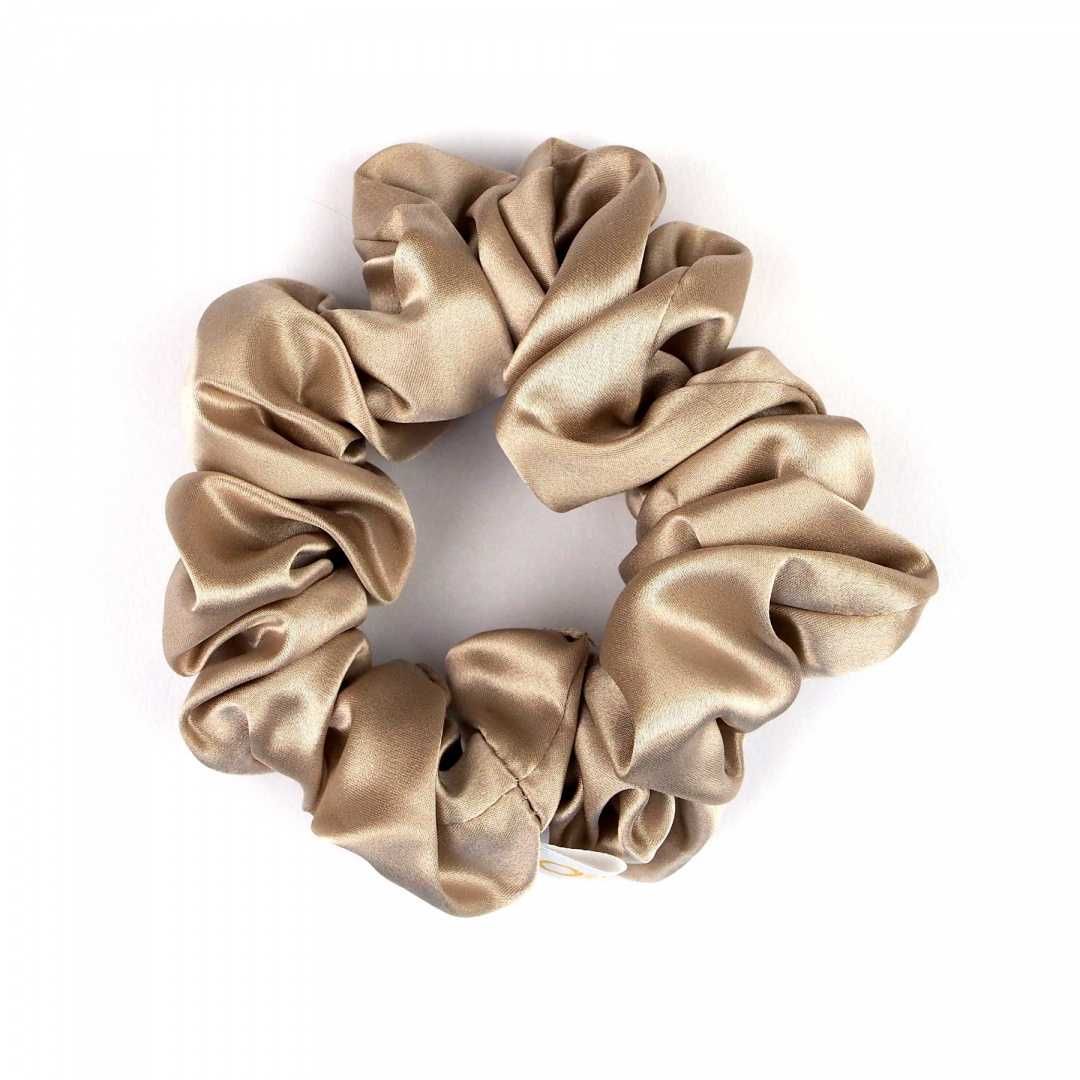 Jedwabna Gumka do Włosów Złota Scrunchie