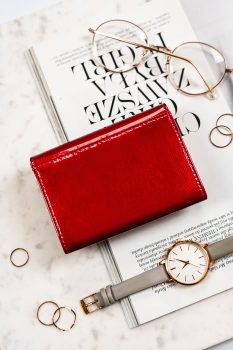 portfel damski skórzany ptn ph30-1-sh-1901 red