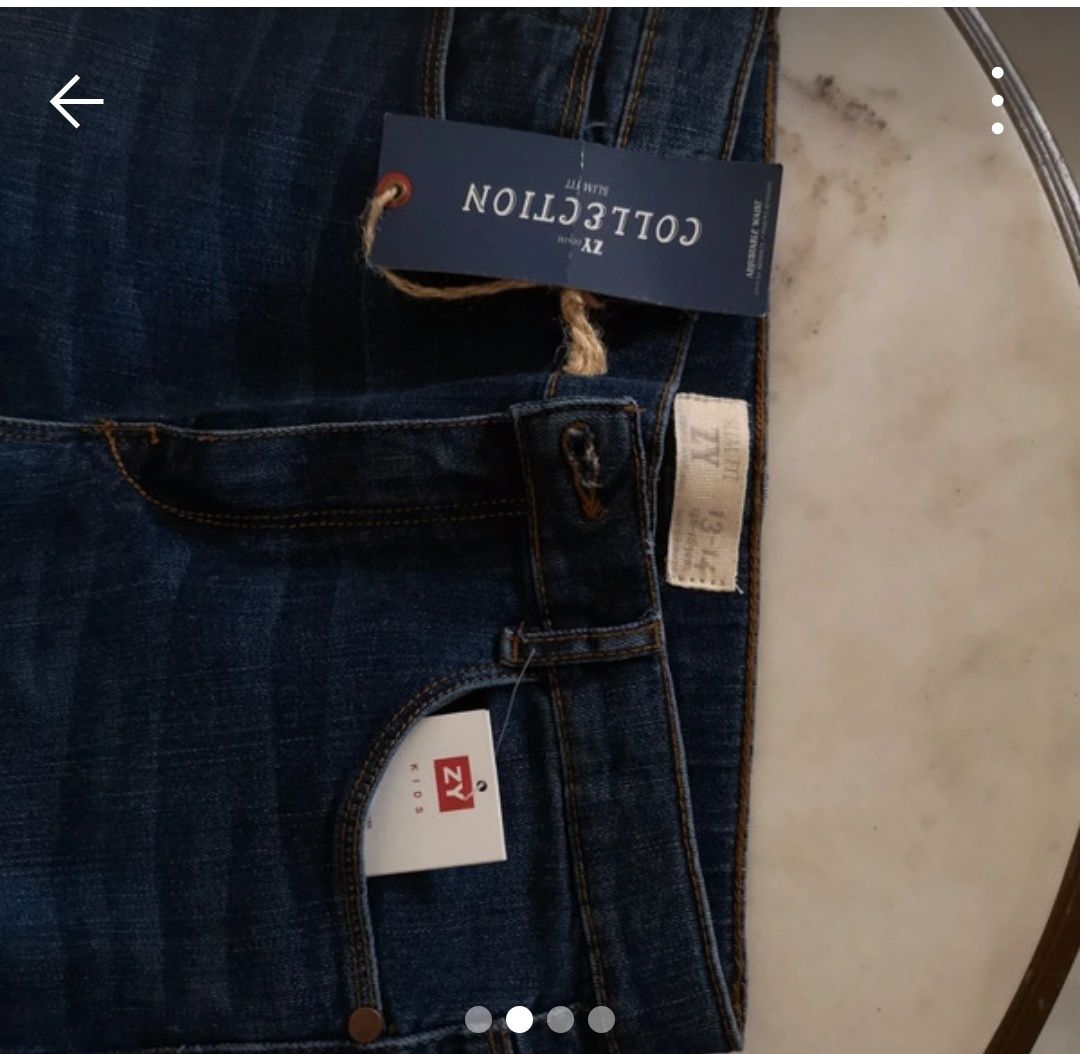 Calça ganga NOVA denim 13- 14 anos