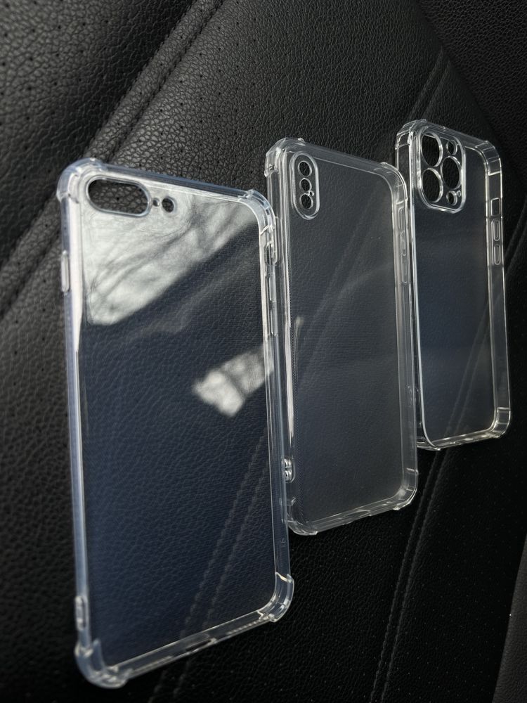 Прозорий кейс з бортами захист айфон 14 case iphone clear з кутами