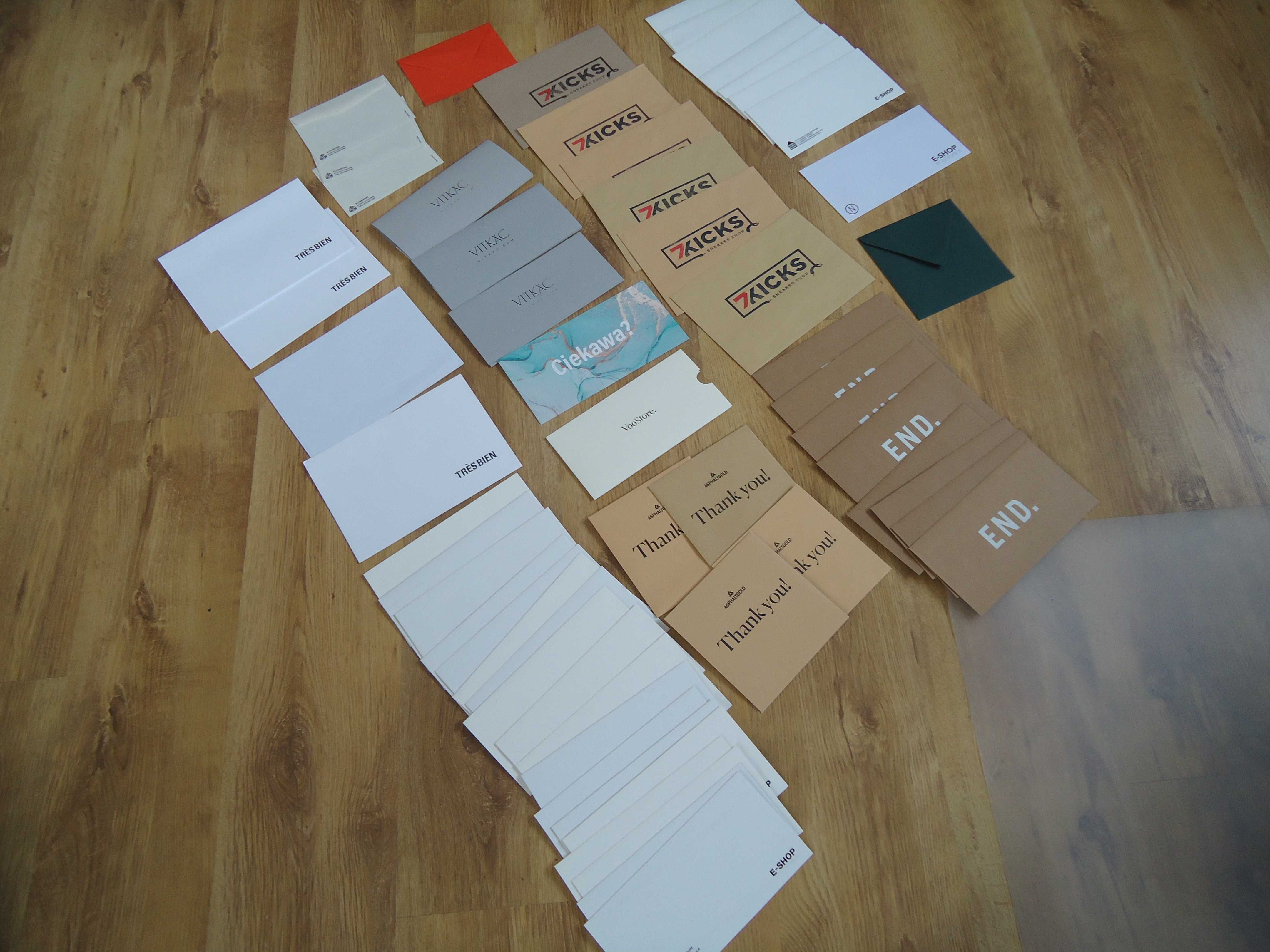 Koperty koperta kolekcja kopert różnej wielkości nowe