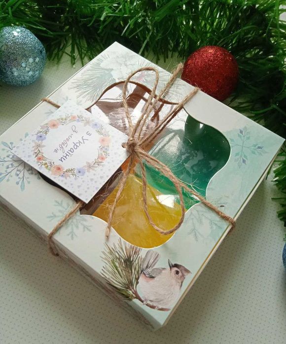 Подарунковий набір мило ручної роботи Новорічний подарунок жінці