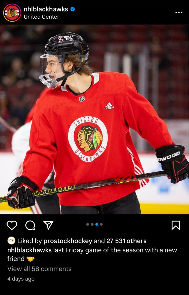 Хоккейная джерси Chicago Blackhawks NHL practice jersey