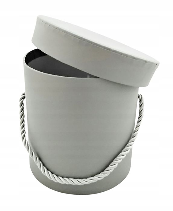 flower box pudełko na kwiaty prezent 18cm duże szare