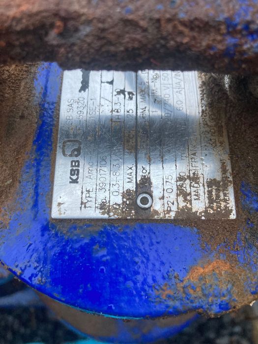 Pompa do brudnej wody szamba Ksb Ama-porter 601SE-1 wydajność 29m3/H