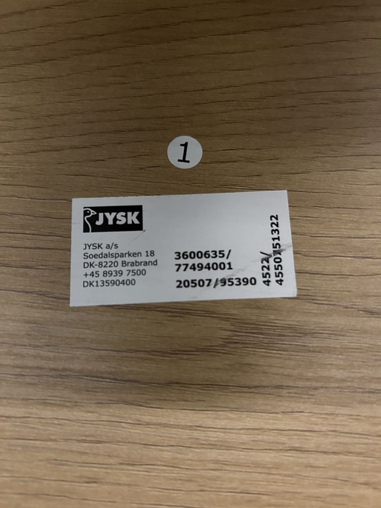 Stół 55x110 kolor dębu/czarny Jysk