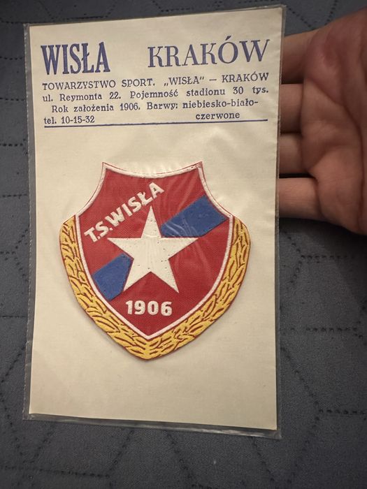 Wisła Kraków - stara naszywka prl proporczyk