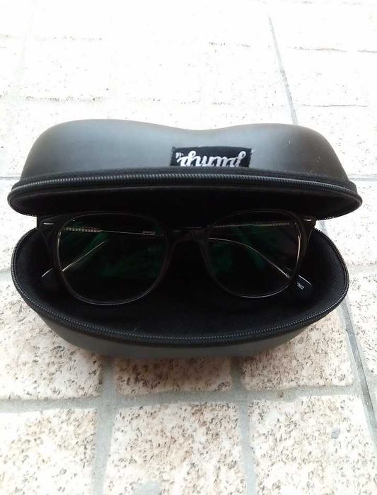 Óculos com graduação Pump pretos em massa com caixa